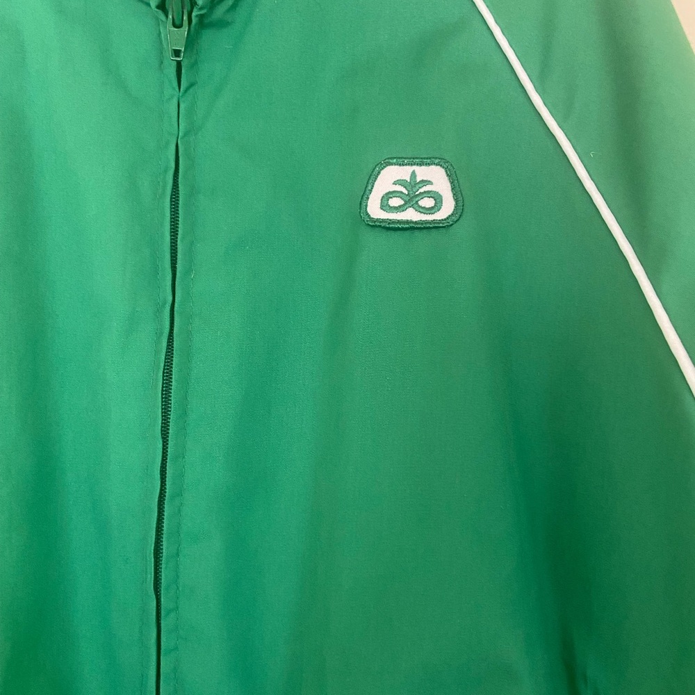 80s Curduroy Collar Green Retro Vintage Swingster Athletic Track Jacket - Picture 8 of 8